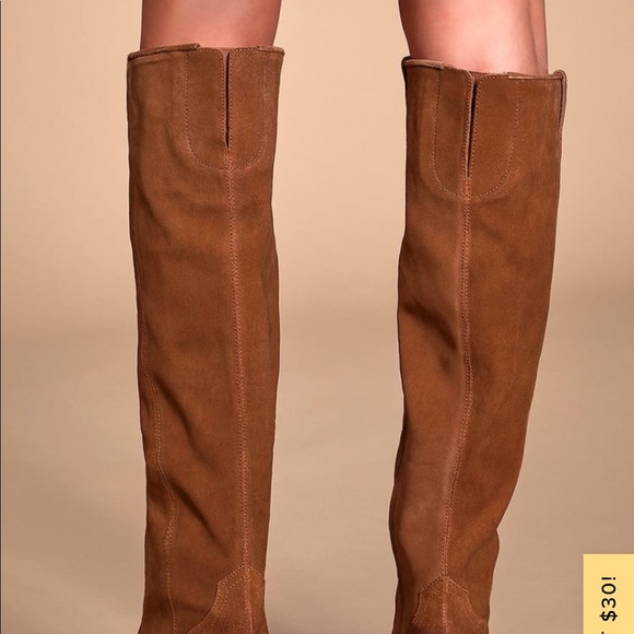 Sbicca suede and leather knee high boots - Picture 2 of 8